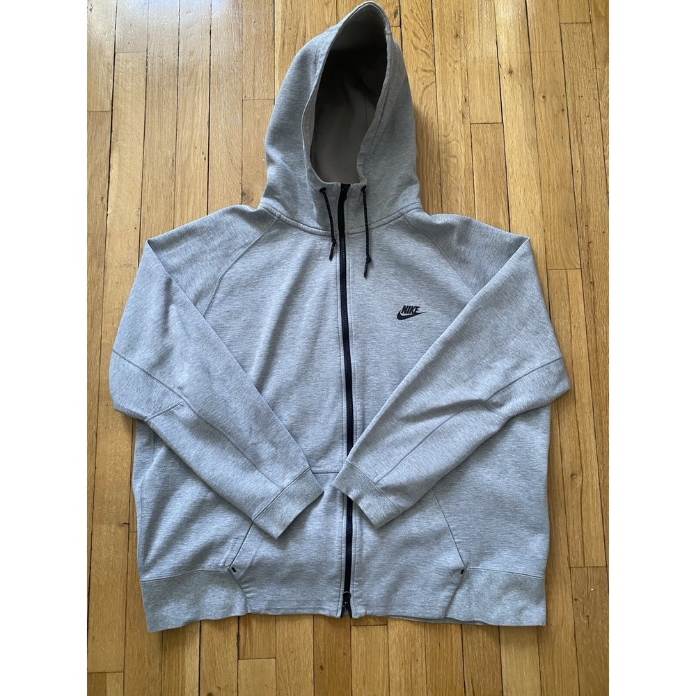 Nike Tech Fleece Full-Zip Hoodie Mens Size 2XL Gray Swoosh Athleisure Gym Run